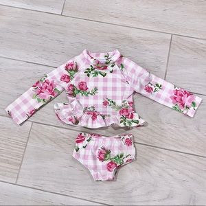 Rash guard 2-piece swimsuit